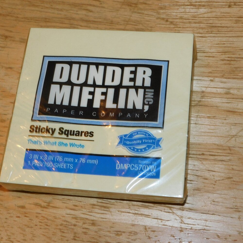 Dunder Mifflin sticky squares paper - The Office - stocking stuffer